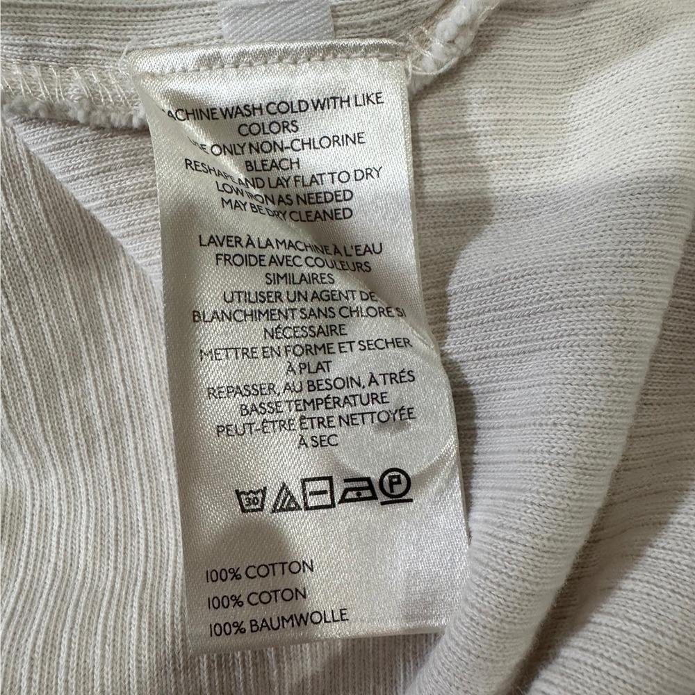 Pilcro Anthropologie Corduroy Shirt Dress Ivory Oversized Button Front S - Picture 8 of 9